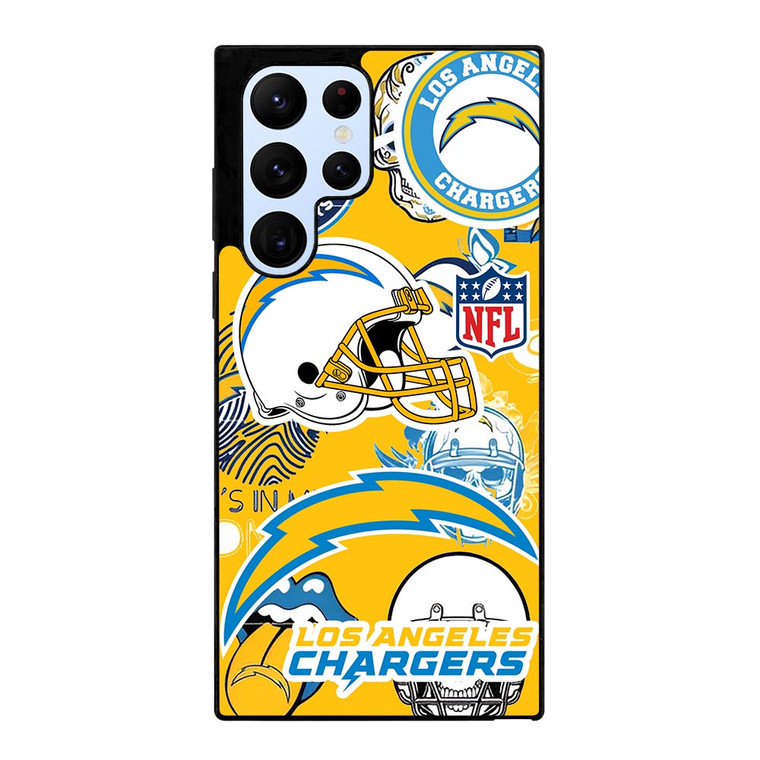 LOS ANGELES CHARGERS NFL STICKER BOMB Samsung Galaxy S22 Ultra Case