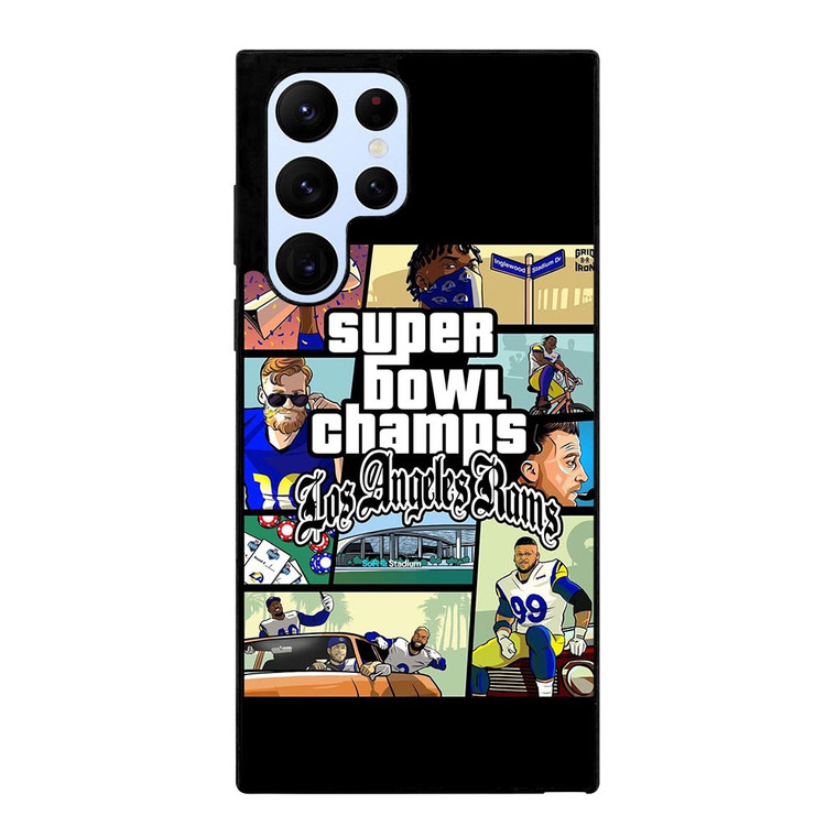 LOS ANGELES RAMS CHAMPIONS CARTOON Samsung Galaxy S22 Ultra Case