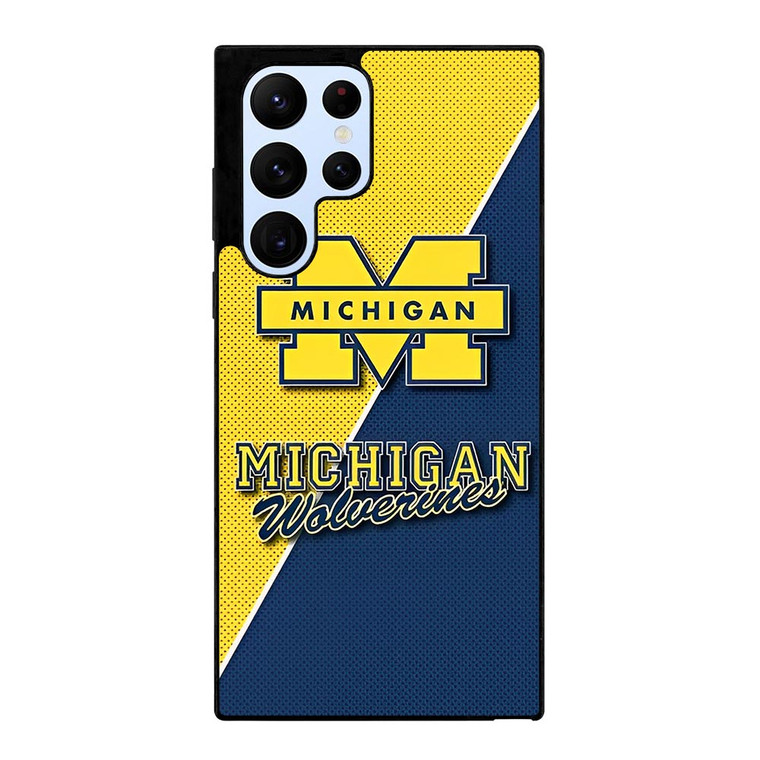 MICHIGAN WOLVERINES FOOTBALL BADGE Samsung Galaxy S22 Ultra Case
