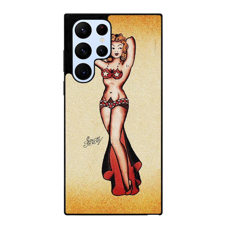 SAILOR JERRY BIKINI GIRL TATTOO Samsung Galaxy S22 Ultra Case
