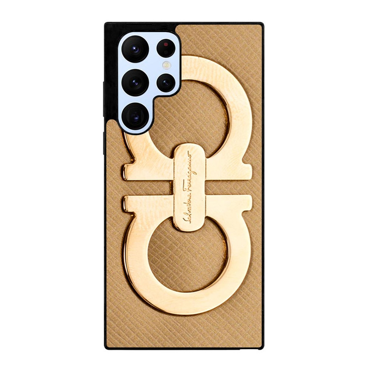 SALVATORE FERRAGAMO GOLD LOGO Samsung Galaxy S22 Ultra Case