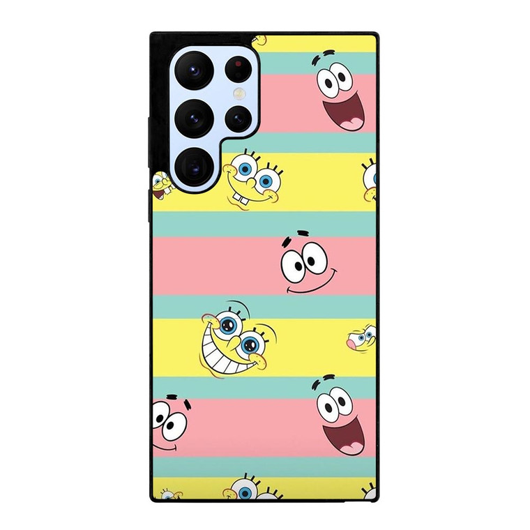 SPONGEBOB PATRICK CUTE STRIPE Samsung Galaxy S22 Ultra Case