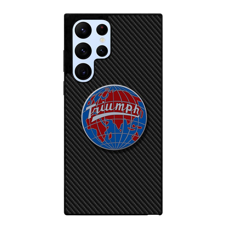 TRIUMPH WORLDWIDE LOGO CARBON Samsung Galaxy S22 Ultra Case TRIUMPH WORLDWIDE LOGO CARBON Samsung Galaxy S22 Ultra Case