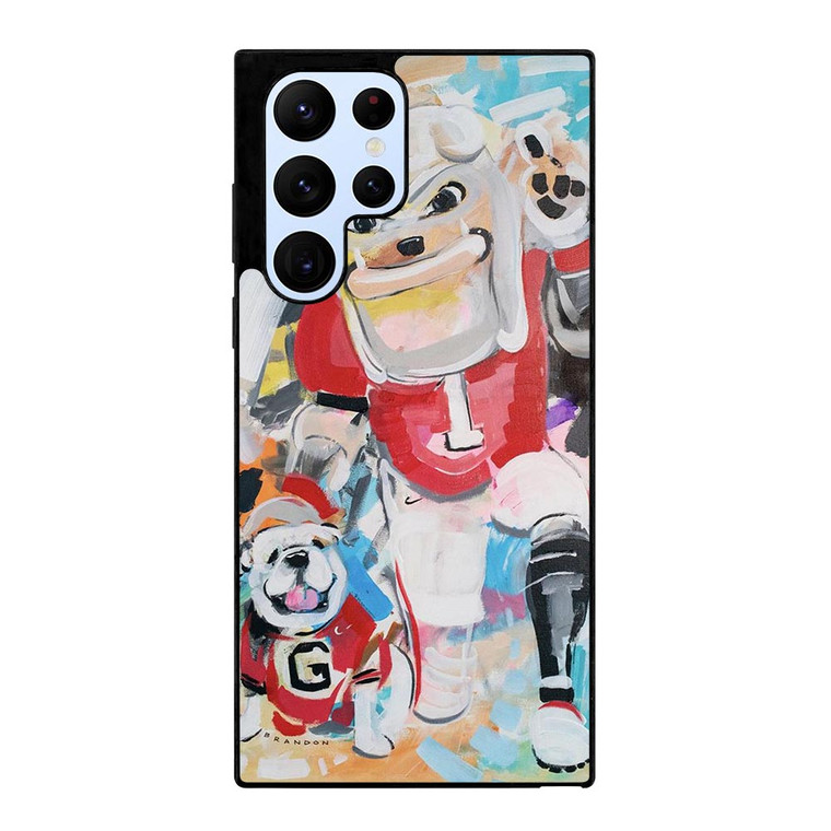 UNIVERSITY OF GEORGIA BULLDOGS UGA ART Samsung Galaxy S22 Ultra Case