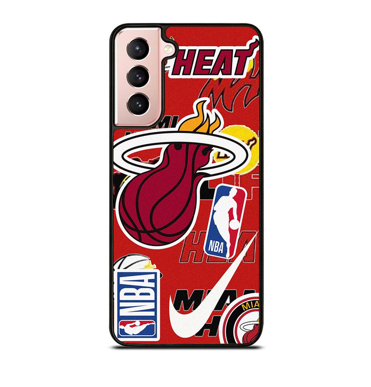 MIAMI HEAT NBA STICKER BOMB Samsung Galaxy S21 Case