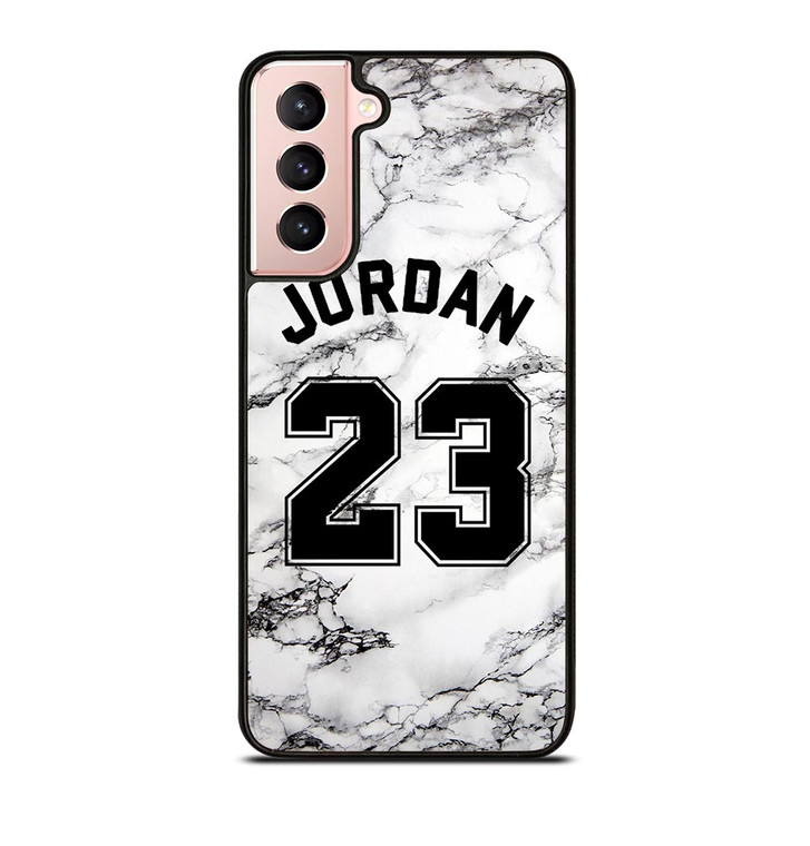 MICHAEL JORDAN 23 WHITE MARBLE Samsung Galaxy S21 Case