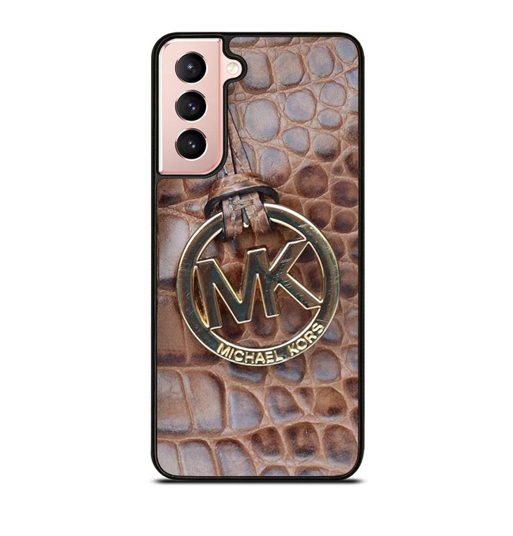 MICHAEL KORS BROWN LEATHER Samsung Galaxy S21 Case