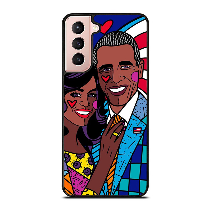 ROMERO BRITTO BARACK OBAMA Samsung Galaxy S21 Case