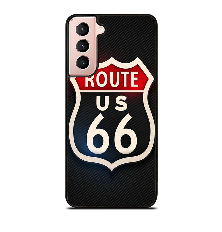ROUTE 66 STREET US LOGO CARBON Samsung Galaxy S21 Case