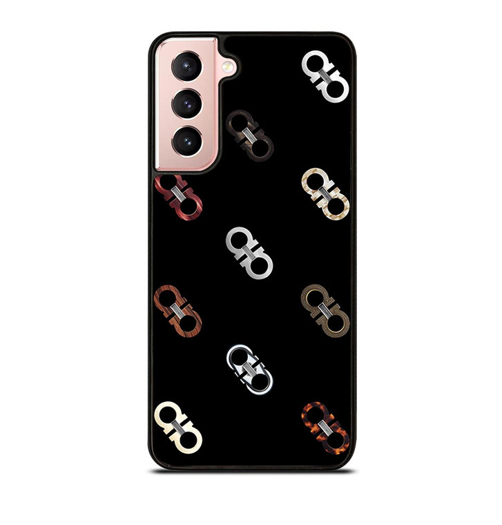 SALVATORE FERRAGAMO LOGO PATTERN Samsung Galaxy S21 Case