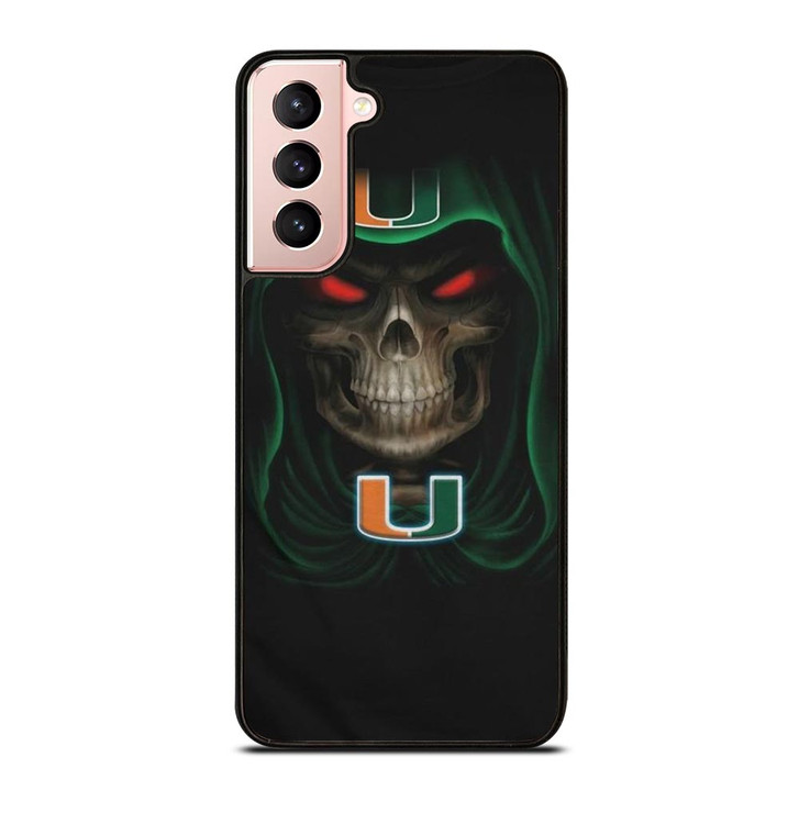 UM MIAMI HURRICANES SKULL Samsung Galaxy S21 Case UM MIAMI HURRICANES SKULL Samsung Galaxy S21 Case