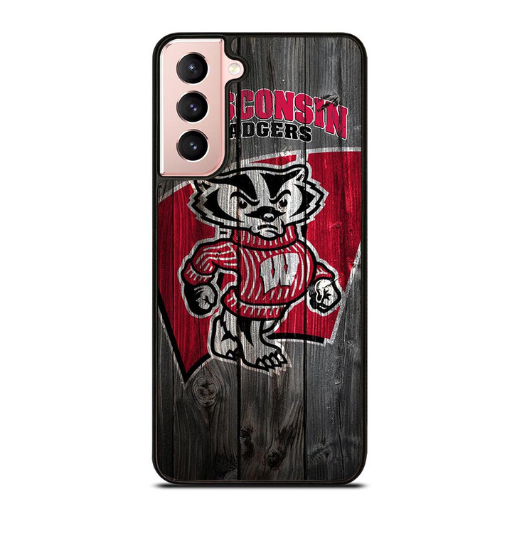 WISCONSIN BADGER WOODEN LOGO Samsung Galaxy S21 Case