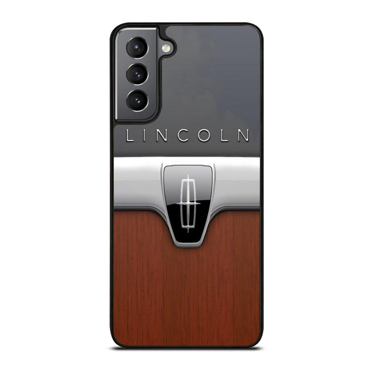 LINCOLN MOTOR WOODEN CHROME LOGO Samsung Galaxy S21 Plus Case