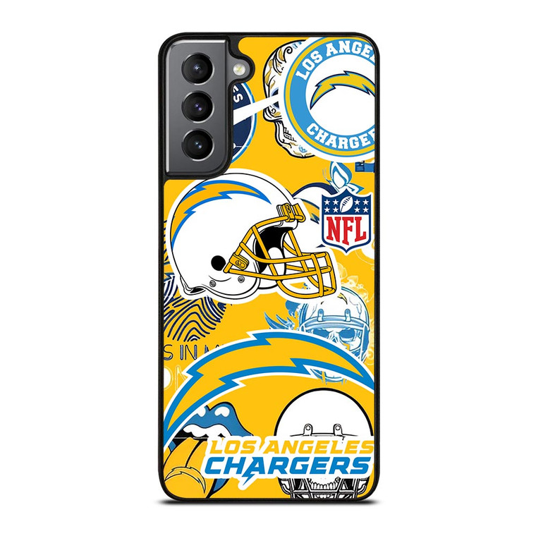 LOS ANGELES CHARGERS NFL STICKER BOMB Samsung Galaxy S21 Plus Case