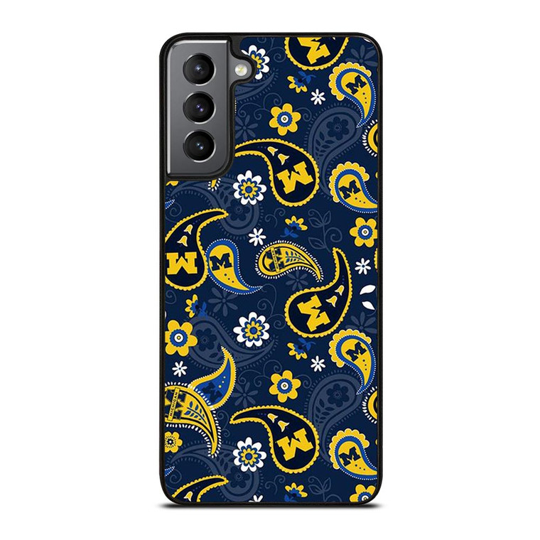 MICHIGAN WOLVERINES PATTERN Samsung Galaxy S21 Plus Case