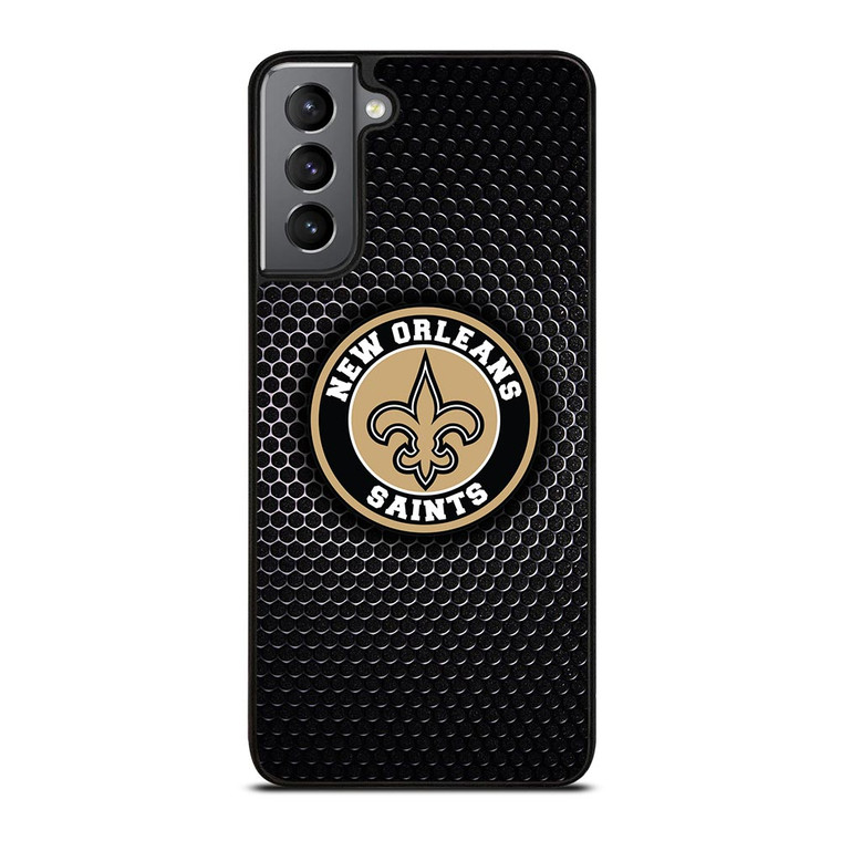 NEW ORLEANS SAINTS METAL BADGE Samsung Galaxy S21 Plus Case