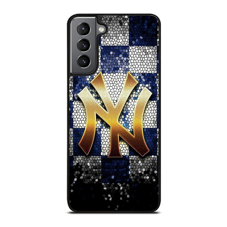 NEW YORK YANKEES GLASS ART Samsung Galaxy S21 Plus Case