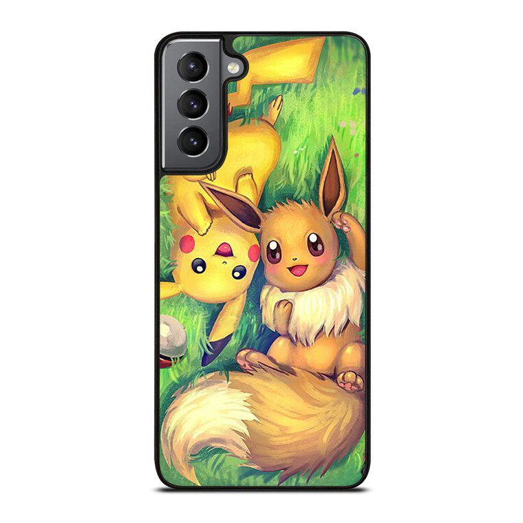 POKEMON EEVEE AND PIKACHU Samsung Galaxy S21 Plus Case