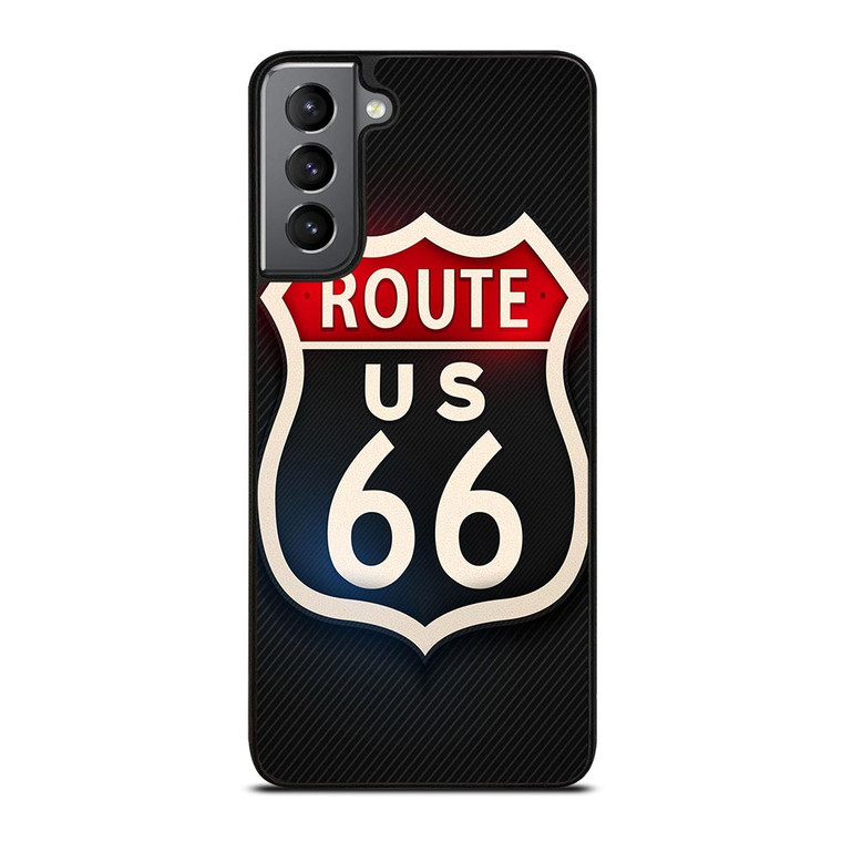 ROUTE 66 STREET US LOGO CARBON Samsung Galaxy S21 Plus Case ROUTE 66 STREET US LOGO CARBON Samsung Galaxy S21 Plus Case