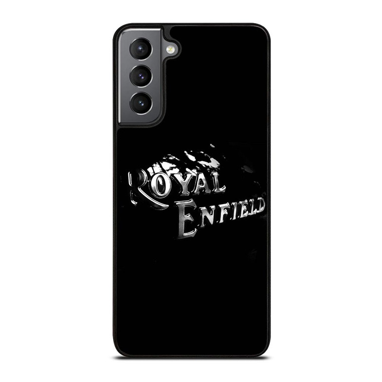 ROYAL ENFIELD BLACK TANK METAL LOGO Samsung Galaxy S21 Plus Case