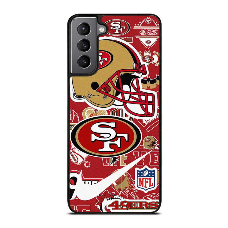 SAN FRANCISCO 49ERS NFL STICKER BOMB Samsung Galaxy S21 Plus Case