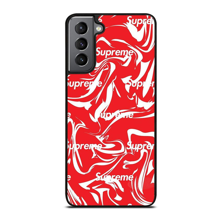 SUPREME MELTED RED ARTWORK Samsung Galaxy S21 Plus Case