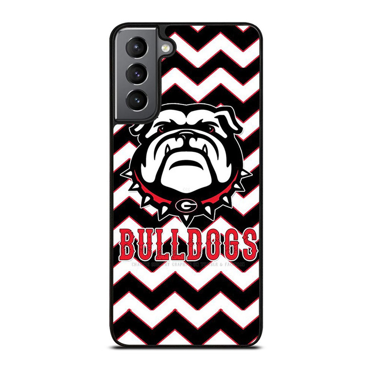 UGA GEORGIA BULLDOGS STRIPE LOGO Samsung Galaxy S21 Plus Case