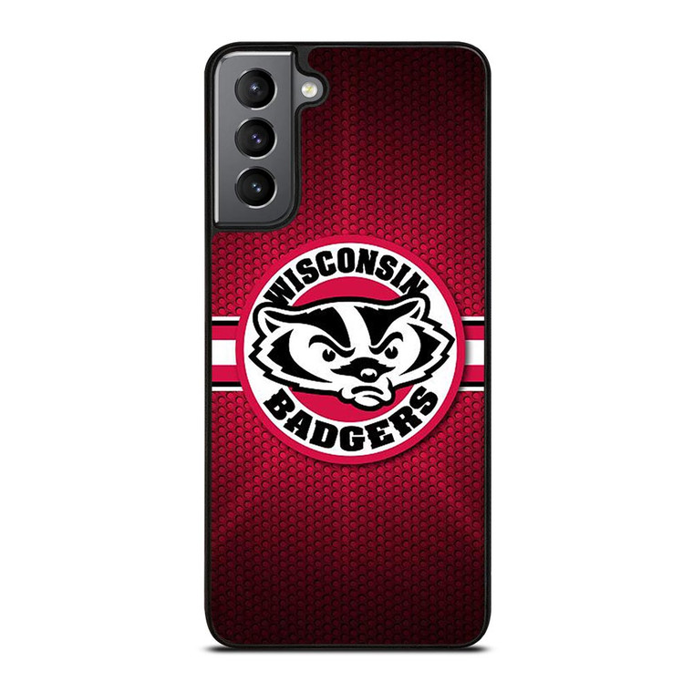 WISCONSIN BADGER METAL LOGO Samsung Galaxy S21 Plus Case