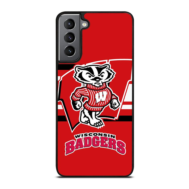 WISCONSIN BADGER SYMBOL Samsung Galaxy S21 Plus Case WISCONSIN BADGER SYMBOL Samsung Galaxy S21 Plus Case