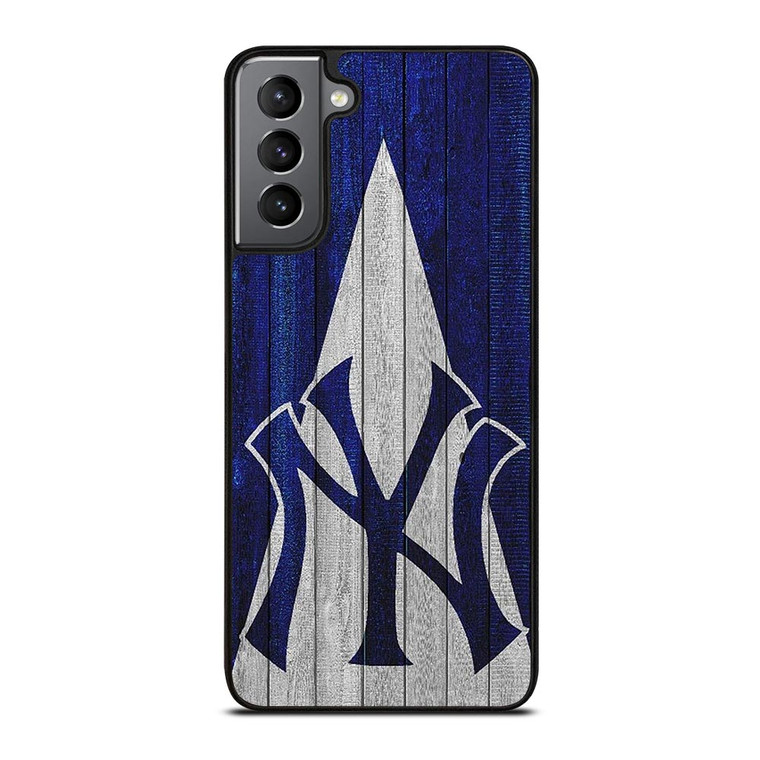 WOODEN LOGO NEW YORK YANKEES Samsung Galaxy S21 Plus Case WOODEN LOGO NEW YORK YANKEES Samsung Galaxy S21 Plus Case