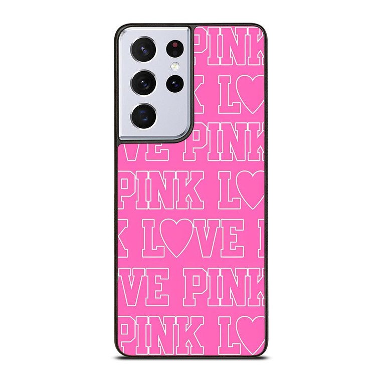 LOVE PINK VICTORIA SECRET Samsung Galaxy S21 Ultra Case