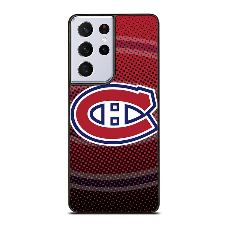 MONTREAL CANADIENS HALFTONE LOGO Samsung Galaxy S21 Ultra Case