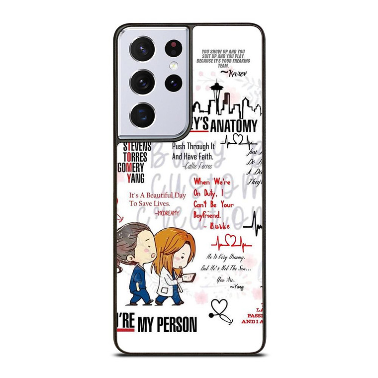 QUOTES OF GREY'S ANATOMY Samsung Galaxy S21 Ultra Case