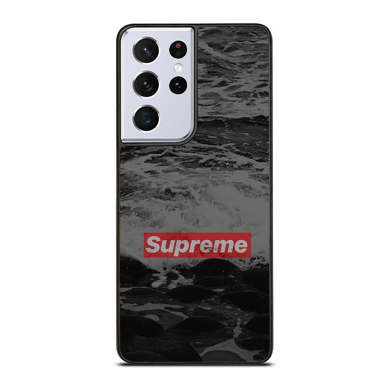 SUPREME LOGO OCEAN Samsung Galaxy S21 Ultra Case SUPREME LOGO OCEAN Samsung Galaxy S21 Ultra Case
