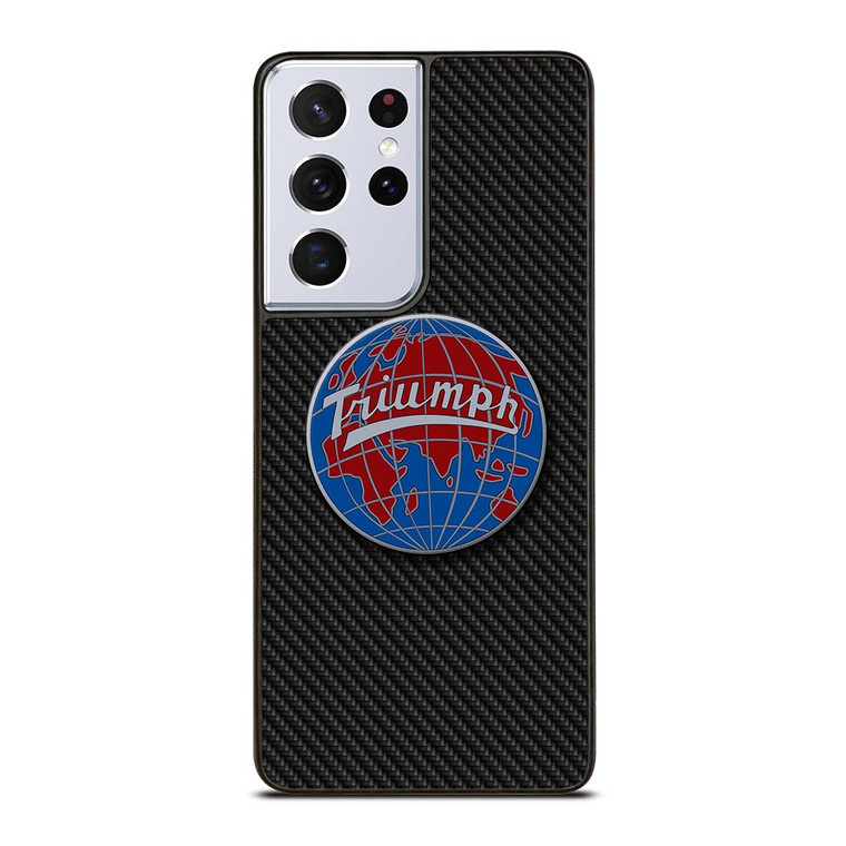 TRIUMPH WORLDWIDE LOGO CARBON Samsung Galaxy S21 Ultra Case
