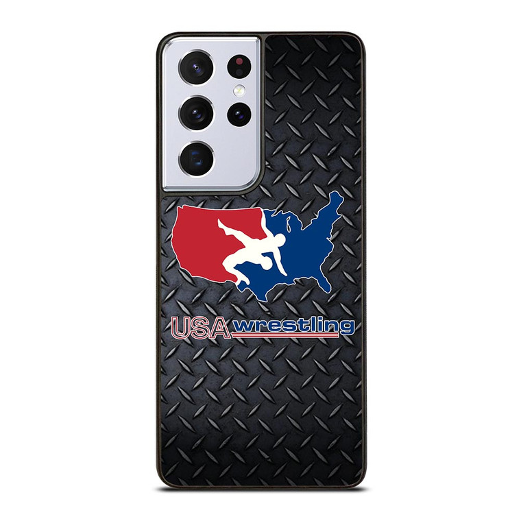 USA WRESTLING METAL LOGO Samsung Galaxy S21 Ultra Case USA WRESTLING METAL LOGO Samsung Galaxy S21 Ultra Case