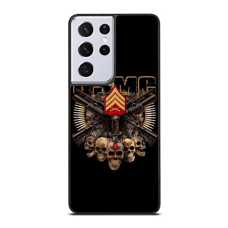USMC MARINE CORPS SKULL LOGO Samsung Galaxy S21 Ultra Case USMC MARINE CORPS SKULL LOGO Samsung Galaxy S21 Ultra Case