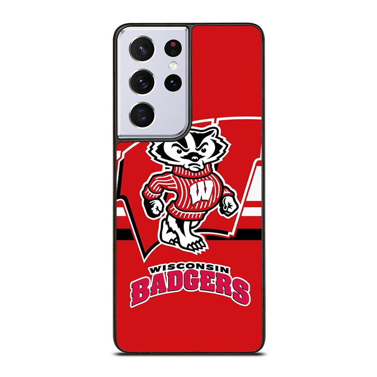 WISCONSIN BADGER SYMBOL Samsung Galaxy S21 Ultra Case