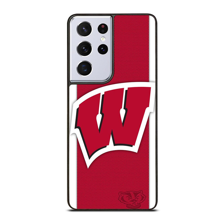 WISCONSIN BADGERS LOGO Samsung Galaxy S21 Ultra Case WISCONSIN BADGERS LOGO Samsung Galaxy S21 Ultra Case