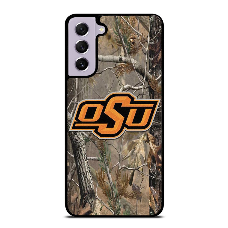 OKLAHOMA STATE UNIVERSITY CAMO LEAF Samsung Galaxy S21 FE Case
