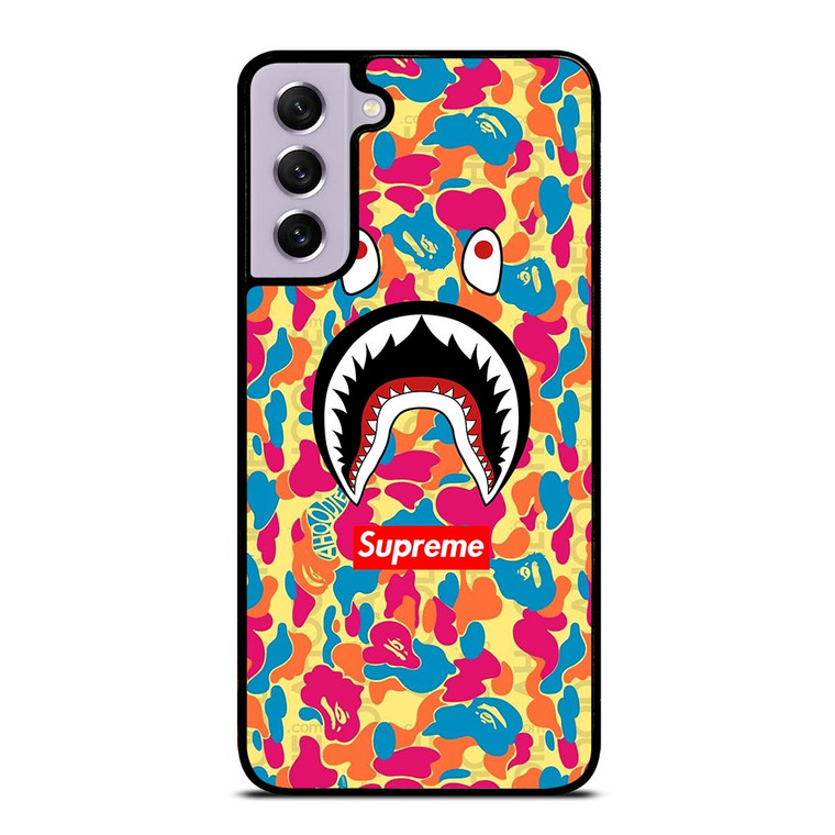 SUPREME BAPE CAMO COLOR FULL Samsung Galaxy S21 FE Case