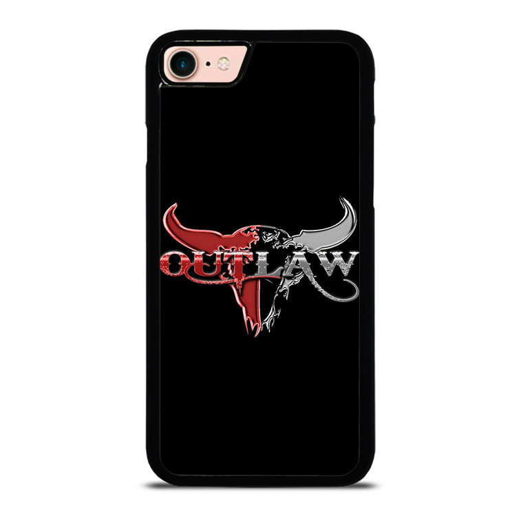 OUTLAW LOGO RED SILVER METAL iPhone 8 Case