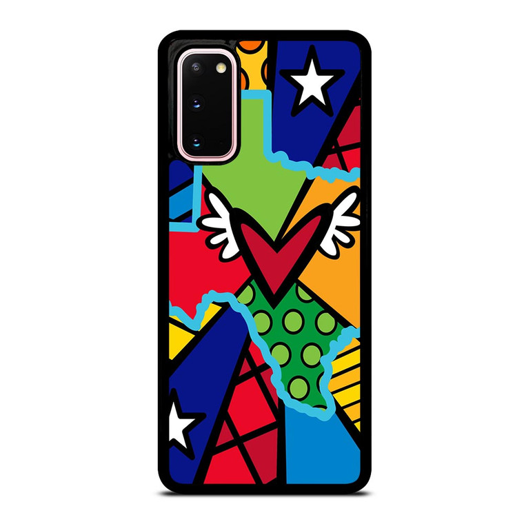 ROMERO BRITTO POP TEXAS MAP Samsung Galaxy S20 Case ROMERO BRITTO POP TEXAS MAP Samsung Galaxy S20 Case