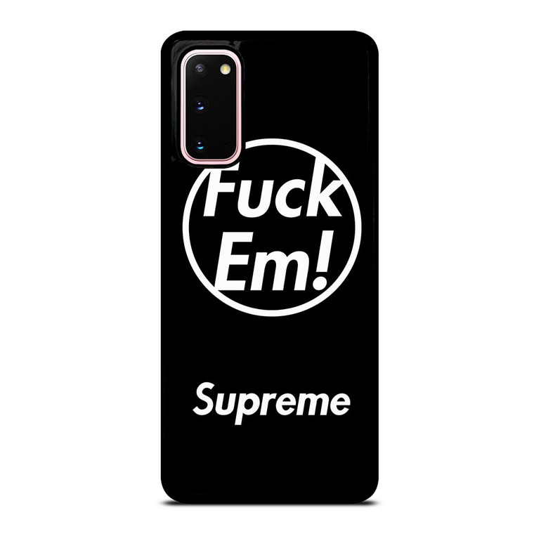 SUPREME FUCK EM BLACK Samsung Galaxy S20 Case