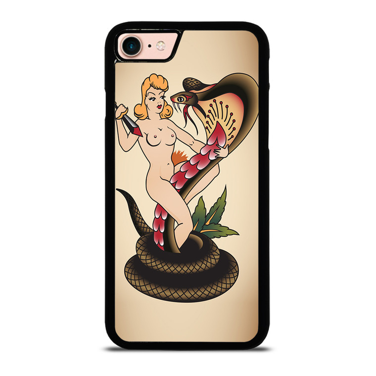 SNAKE CHAMER SAILOR JERRY TATTOO iPhone 8 Case