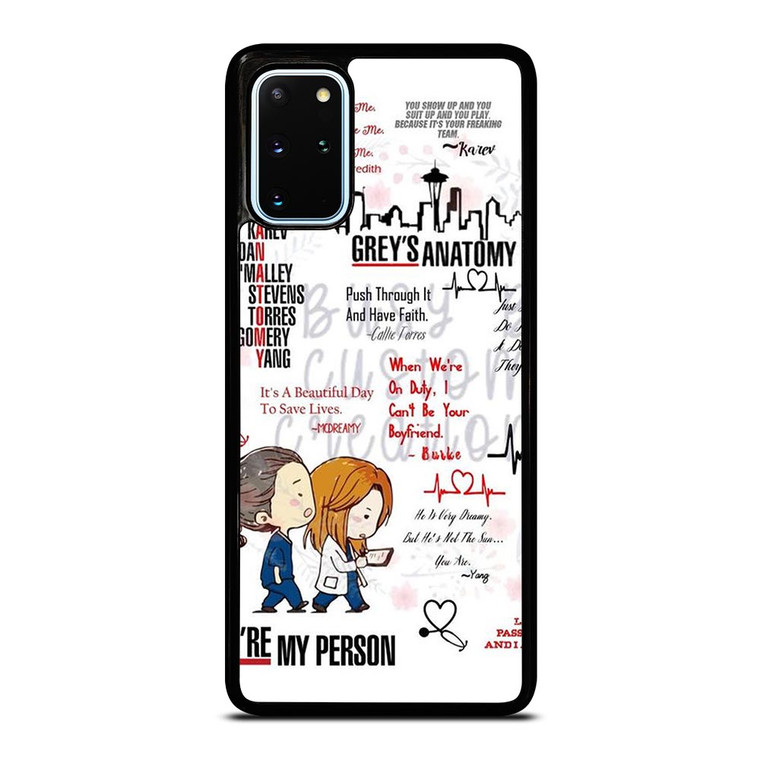 QUOTES OF GREY'S ANATOMY Samsung Galaxy S20 Plus Case