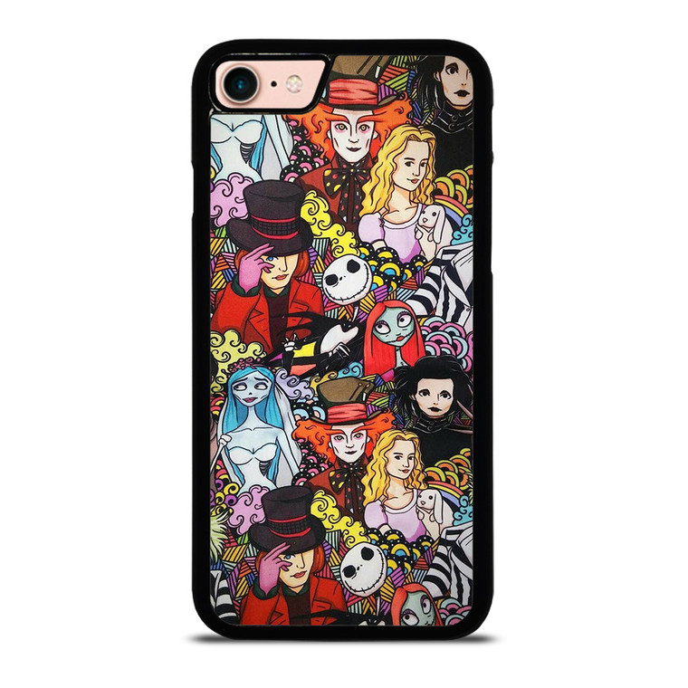 TIM BURTON CHARACTERS iPhone 8 Case TIM BURTON CHARACTERS iPhone 8 Case