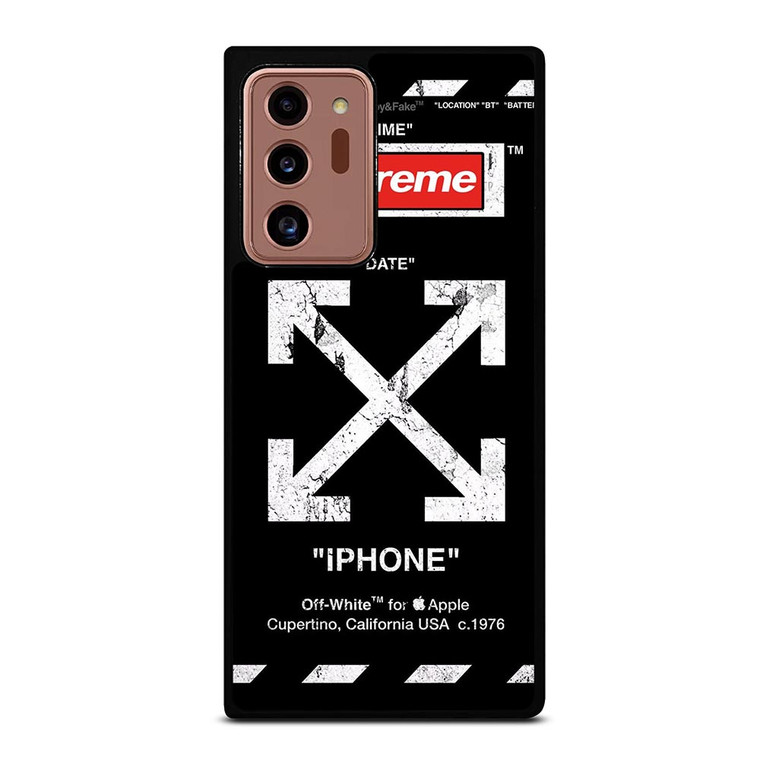 OFF WHITE BLACK SUP Samsung Galaxy Note 20 Ultra Case