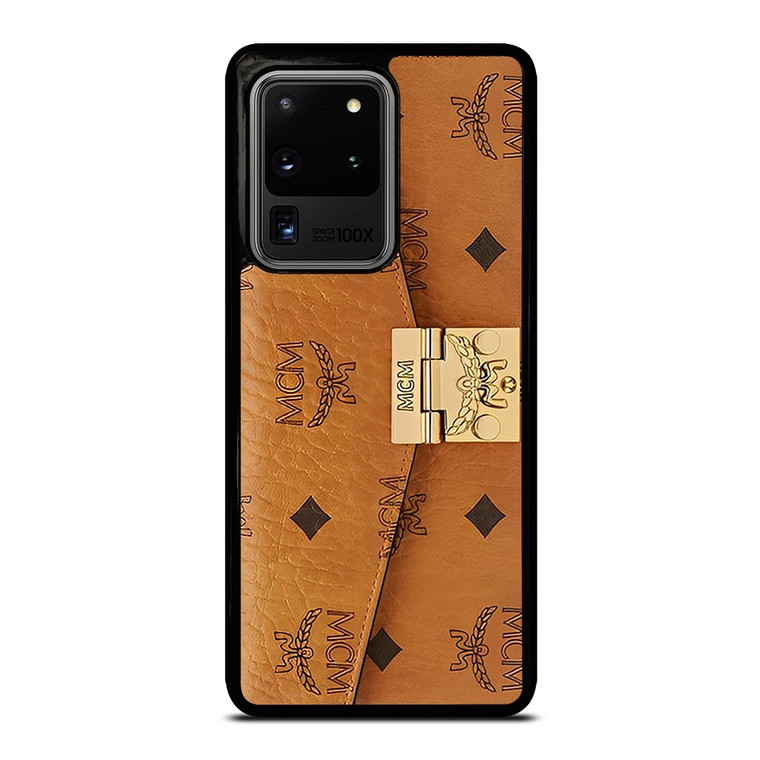 MCM WORLD WIDE BROWN LEATHER Samsung Galaxy S20 Ultra  Case