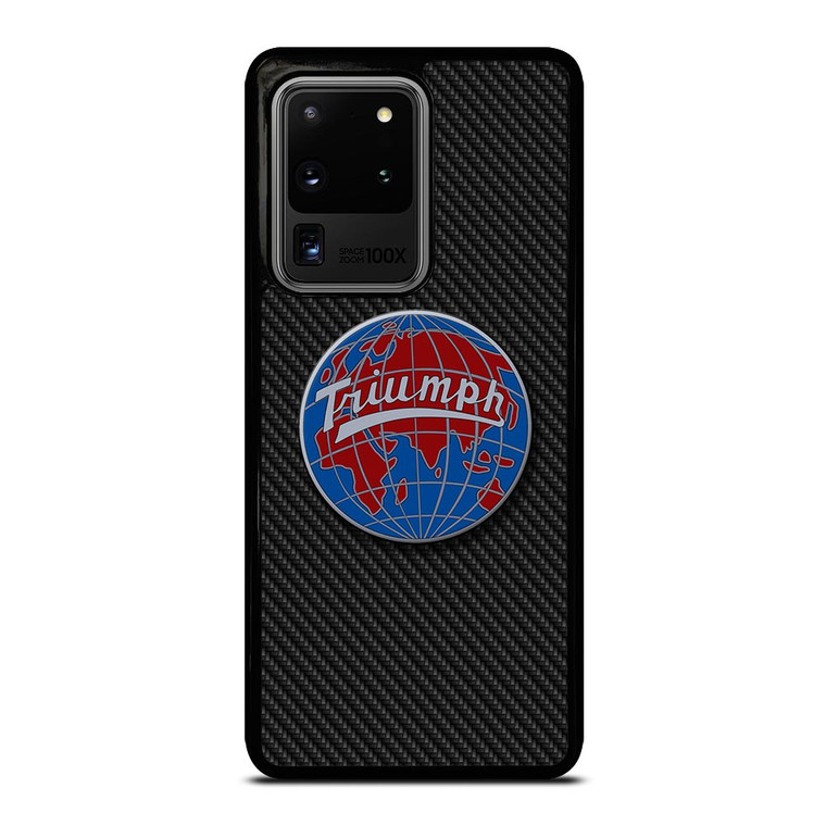 TRIUMPH WORLDWIDE LOGO CARBON Samsung Galaxy S20 Ultra  Case TRIUMPH WORLDWIDE LOGO CARBON Samsung Galaxy S20 Ultra  Case